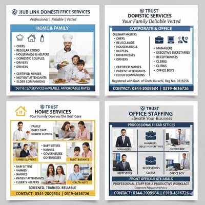 Babysitter , Nanny , Patient Care , Cook , Chef , Maid Agency Karachi