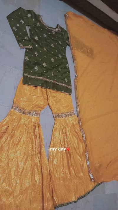 gharara with shirt & dupatta