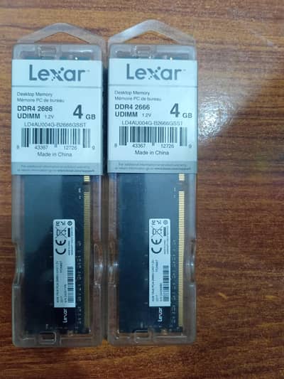New Box Pack Lexar 8 gb ddr4 and Kingston 16gb ddr3