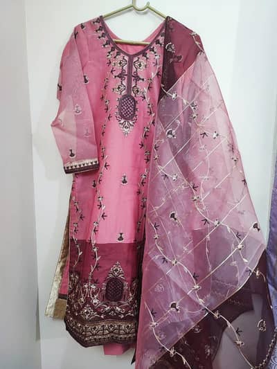 3 piece fancy Embroidered dress-Pre loved