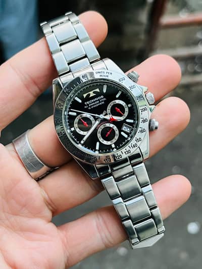 Technos Stainless Steel Chronograph Watch