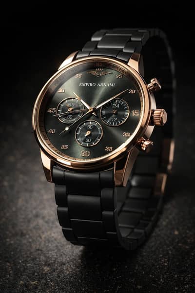 Premium black watch for men