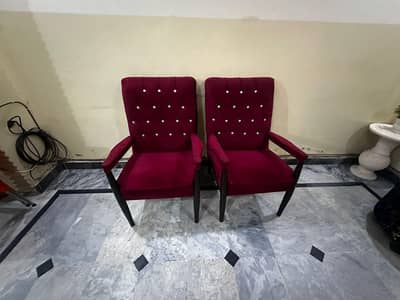 two chairs with table for sale