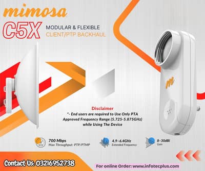 Mimosa C5x with 25dbi Dish (Pair)