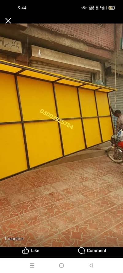 FFiberglass shade for sale in lahore with iron stracture