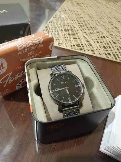 Fossil Rhett Minimalist Mesh Watch (BQ2370)