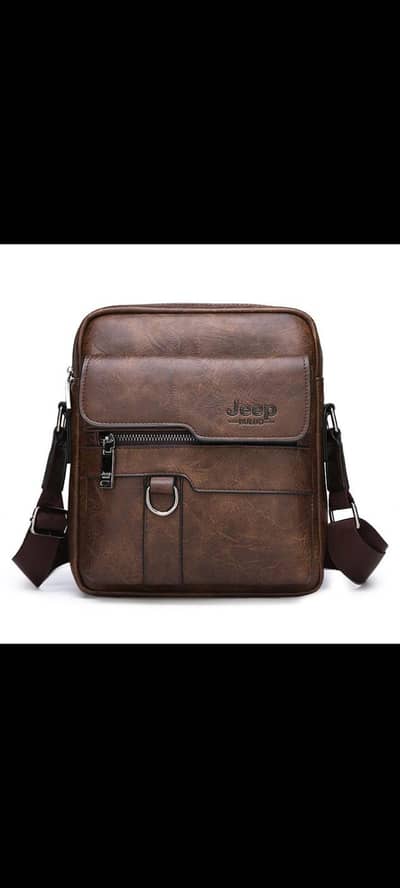 Jeep Buluo Leather Messenger Bag for Men
