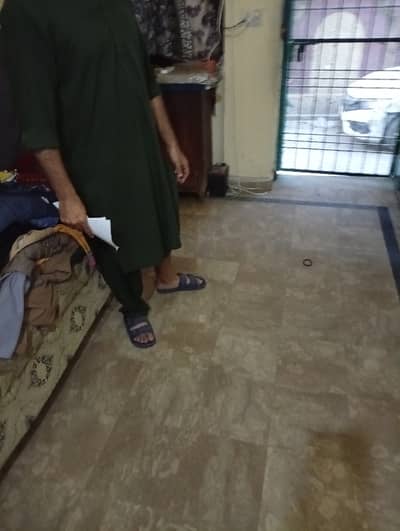 lower portion for rent one bedroom attached washroom t. v launch kitchen marble flooring woodwork good location man approach Shaheen colony Walton road Lahore cantt