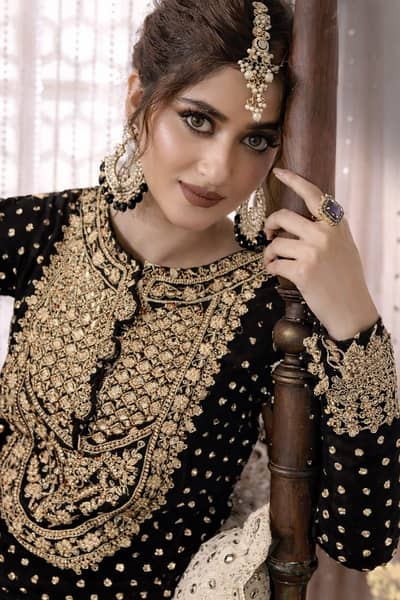 Maria B inspired fancy chiffon dress clothing eid collection