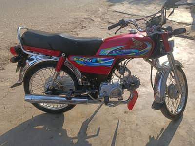 Honda CD 70 2024 model. one hand used. biometric on the spot