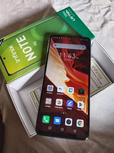 Infinix note 10 pro with box charger