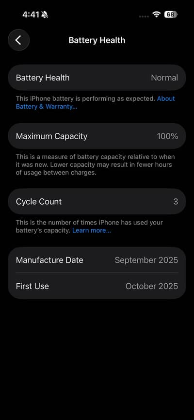 Iphone 16 jv non pta black 128gb just 3 cycles