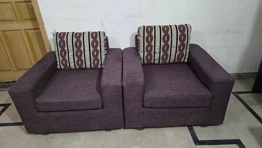 Ramdhan Offer: 7-seater fabric sofa: Good Condition