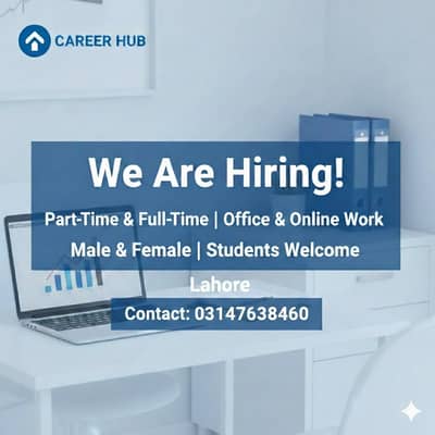 Hiring Energetic candidates for office and online work Apply Now