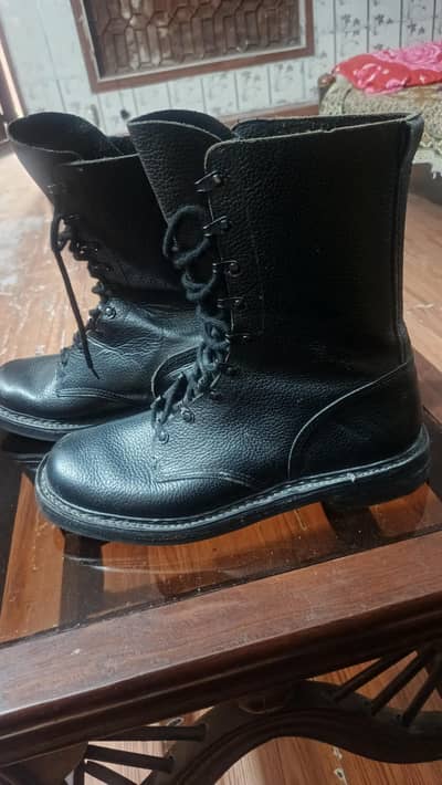 Military Tactical Hand Made  Black Combat Boots Product Description