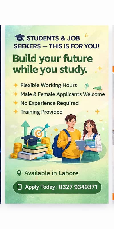 Full-time, part-time office work and online work available