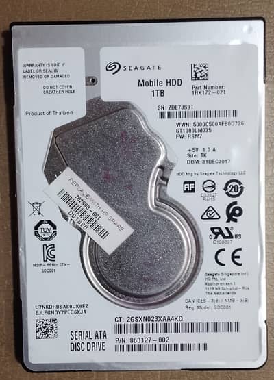 1TB Laptop Hard Drive