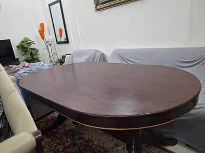 Dining table 6 seater, Dedar wood