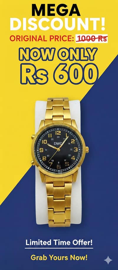 Luxury Golden Men Watch – Stylish & Affordable Price