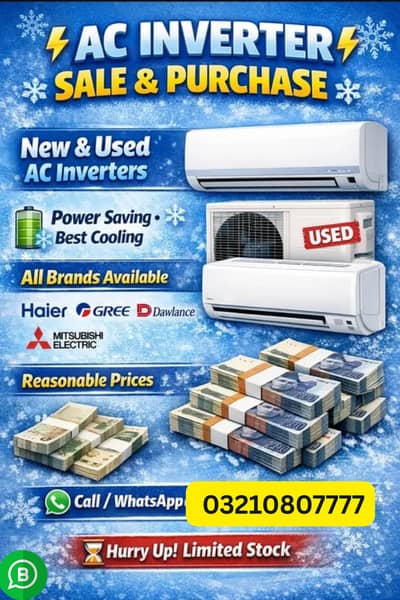 DC Invertor / AC / Split Ac Sale us in good price / Air Conditioner
