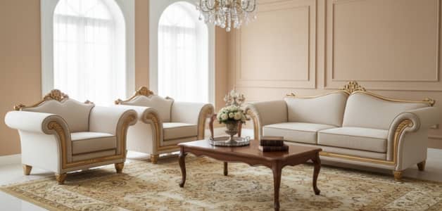 4 seater sofaset | sofaset | pure wooden made sofaset | four seat sofa