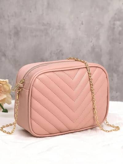 Women's Pink PU Leather Crossbody Bag, C-AR-3 free Home delivery