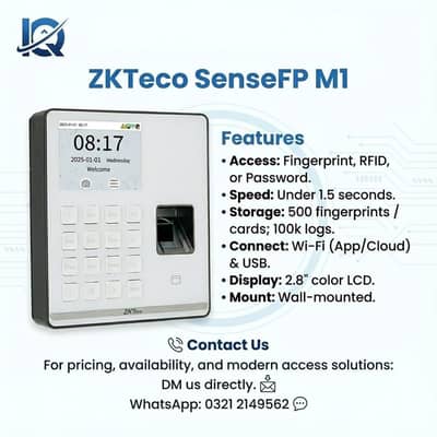 ZKTeco Biometric Attendance Machine