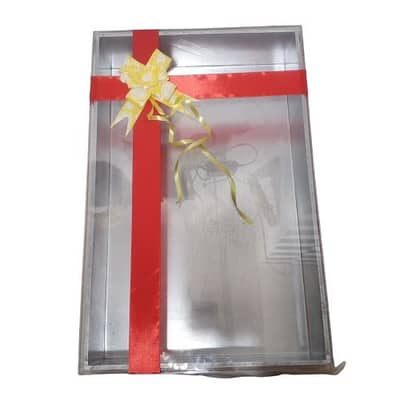 Premium Silver Gift Box (12x18x4) - 5mm PVC with Acrylic Lid