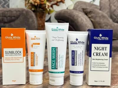 ultimate skin care bundle 3in 1 night cream sunblock, face wash