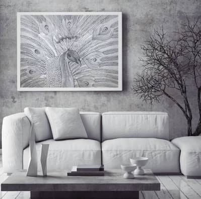 Peacock pencil sketch 