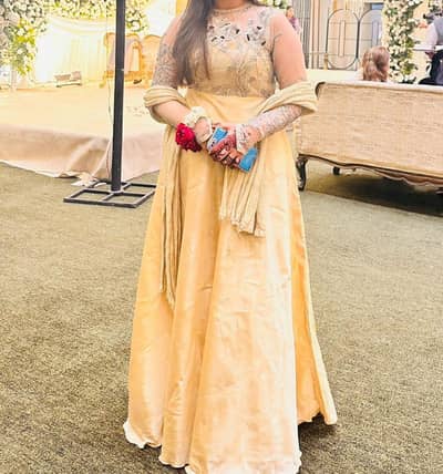 fancy skin maxi  for wedding or party wear