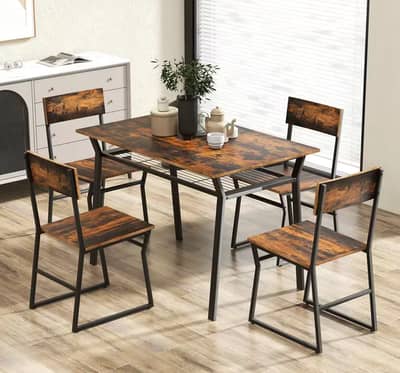 Dining Table with 5 Chairs | Kitchen Chair Table |  Dining Room Set |
