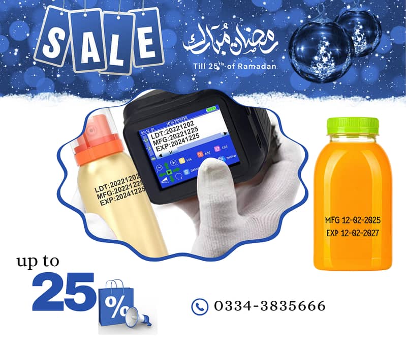 Expirydate Printer for Bottle/boxes/packets|Handheld  Printer(xiii) 0