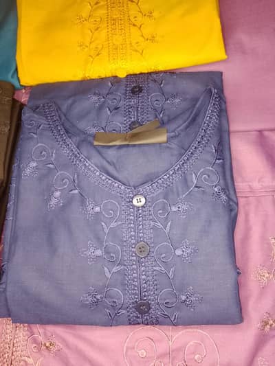 *STITCHED EMBROIDERY 2-PC SET*