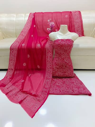 Soft Bamber Chiffon Shirt And Dupatta