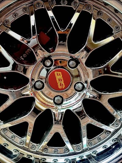 18 bbs rim super chrome only rim tyre not included
