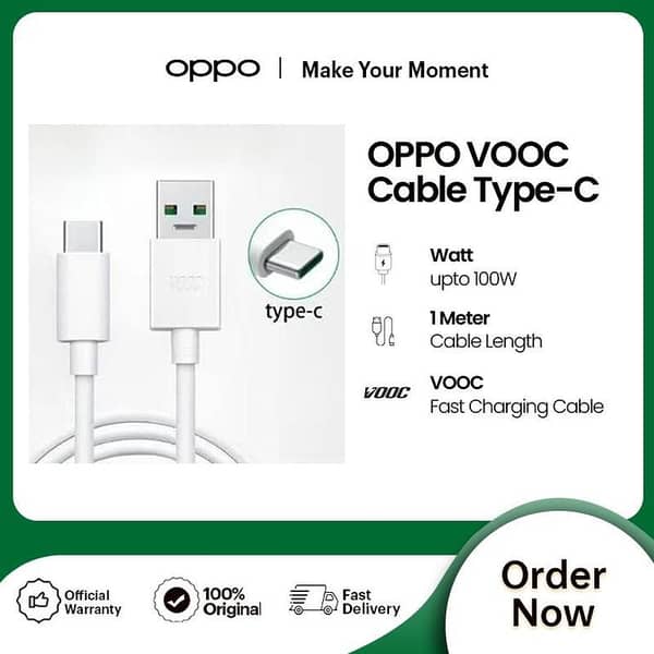 OPPO Fast Charging VOOC USB Type C Cable