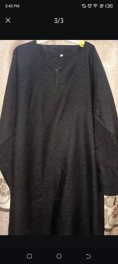 black and grey abaya