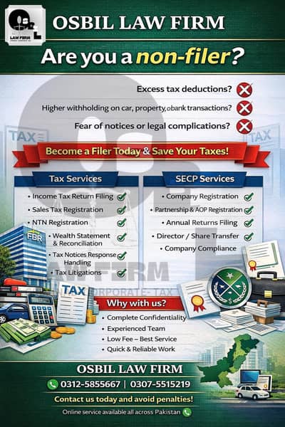 File your Income Tax, Sales Tax and other services with us