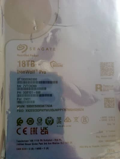 new hard drive 18 TB seagate