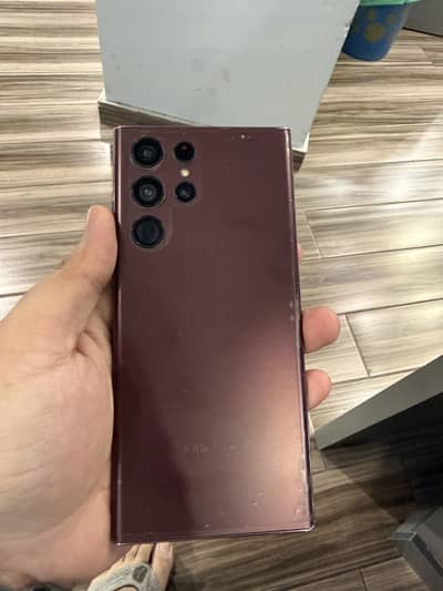 Samsung Mobile S22 Ultra burgundy official approved 256gb with Box