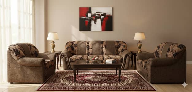 Premium Quality Drawing Room Sofa Set (3+1+1) for Sale