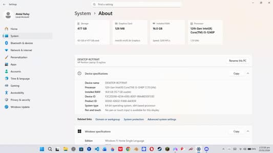 Hp pavilion 15 laptop