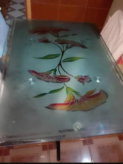 Glass Dining Table [4-Seater] – Good Condition | Chairs Free