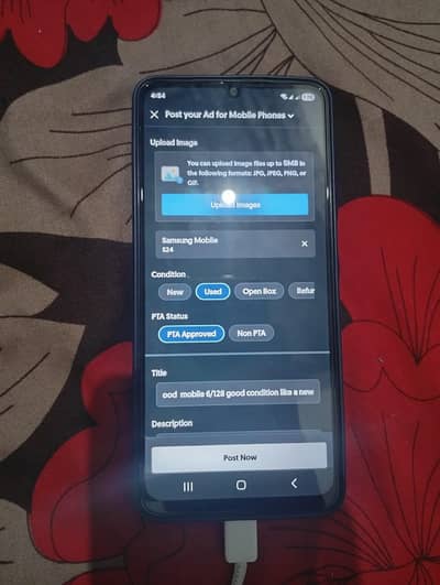 samsung a07 good  mobile 6/128 good condition like a new