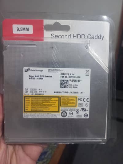 Brand New 9.5mm Laptop Second HDD Caddy – Add Extra SSD/HDD .