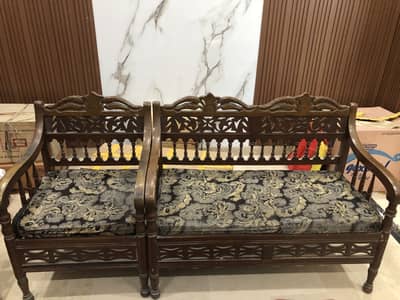 WOODEN SOFA SET