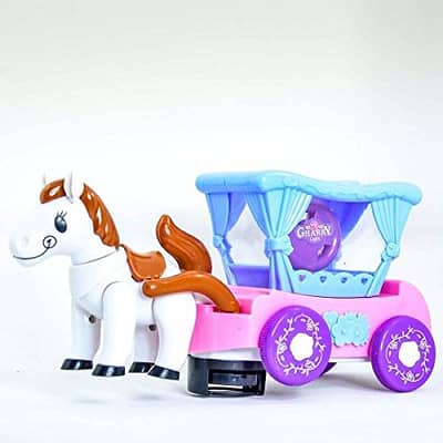 Horse Buggy Flash Carriage Musical Toy