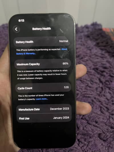 iPhone 15 pro water pack guanine condition 10/9.5