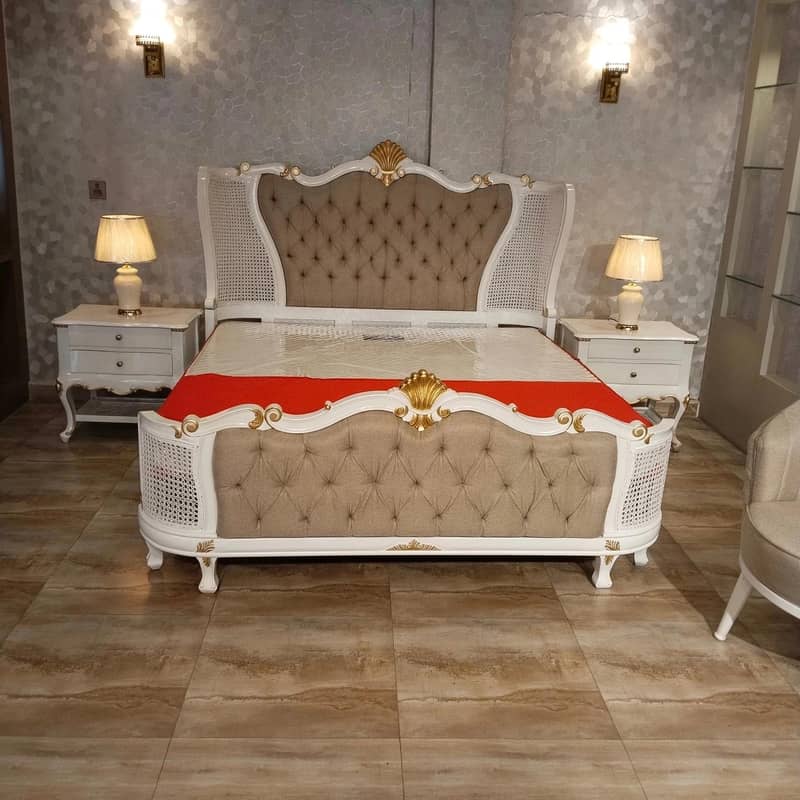 BED SET CANE+WOOD+CAUTION 0